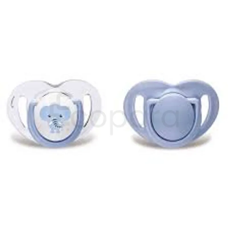 MAMAJOO SUCETTES SILICONE ORTHODONTIQUE ELEPHANT + BLUE +12MOIS REFERENCE MMJ3077