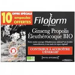 GINSENG PROPOLIS ELEUTHÉROCOQUE BOITE DE 20 AMPOULES + 10 OFFERTES