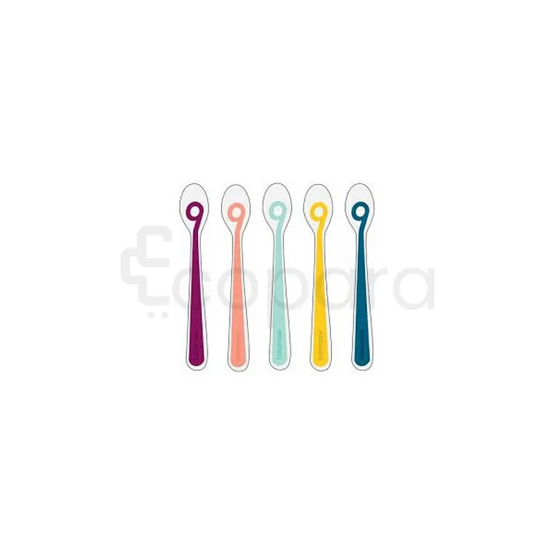 BABYMOOV BABY SPOONS CUILLERES SILICONE 1ER AGE BOITE DE 5