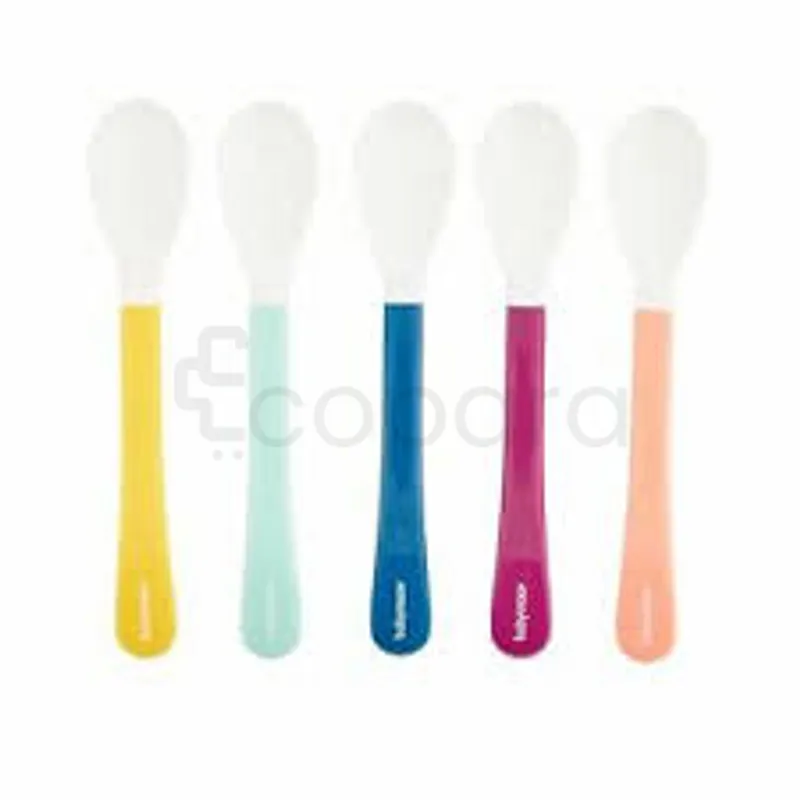 BABYMOOV CUILLERES MULTICOLORES 2EME AGE BOITE DE 5