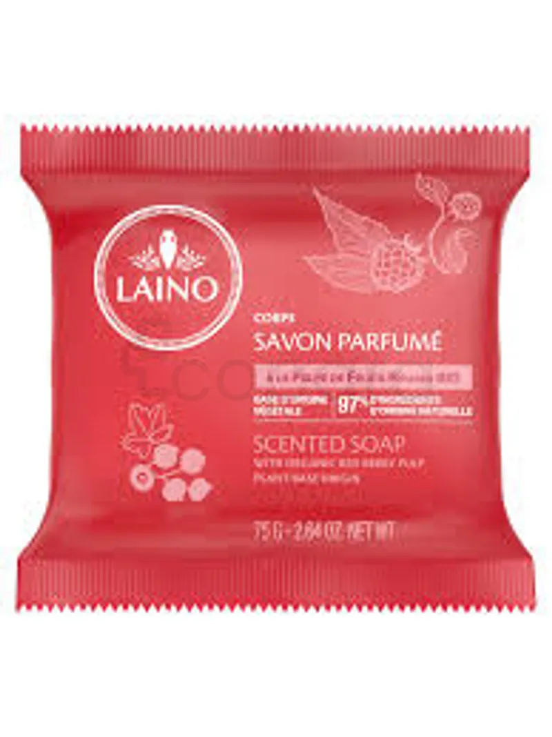 LAINO SAVON PARFUME A LA PULPE DE FRUIT ROUGE BIO 75G