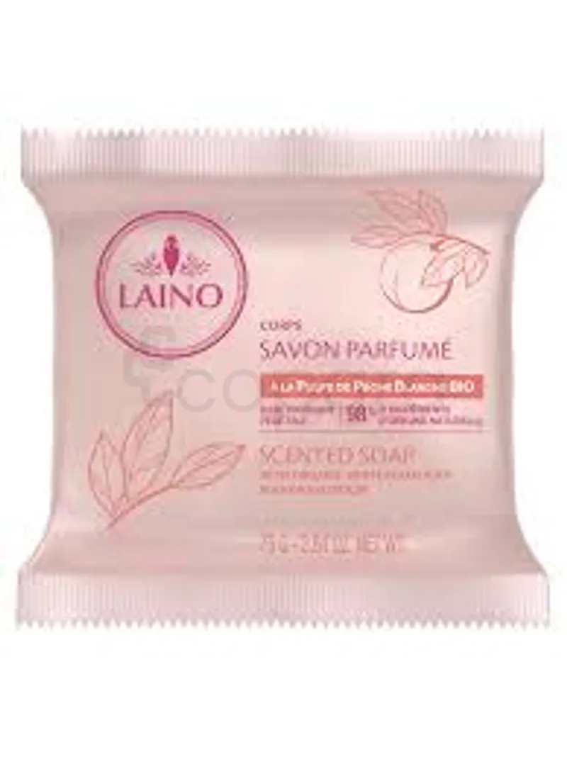 LAINO SAVON PARFUME A LA PULPE DE PECHE BLANCHE BIO 75G