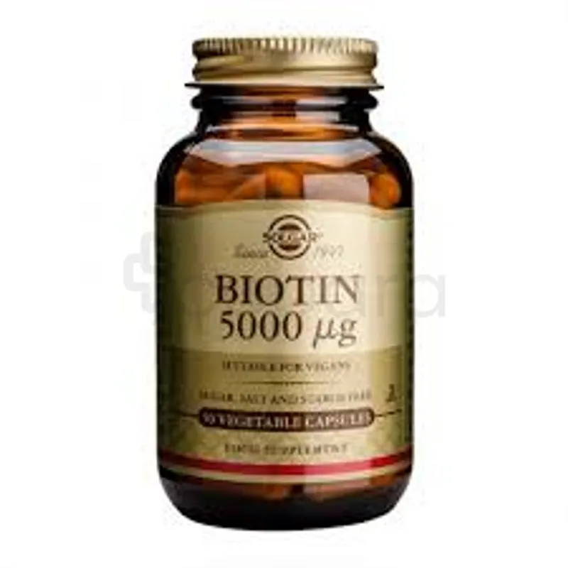 SOLGAR BIOTINE 5000MCG BOITE DE 50 CAPSULES