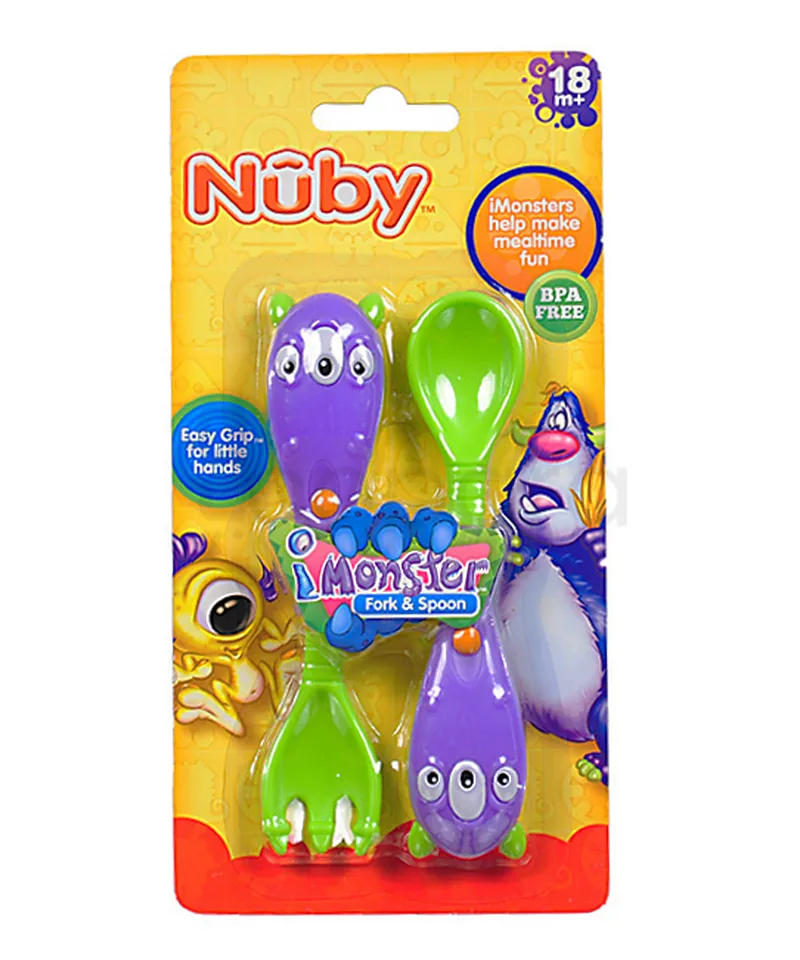 NUBY IMONSTER CUILLERE ET FOURCHETTE REFERENCE 22010