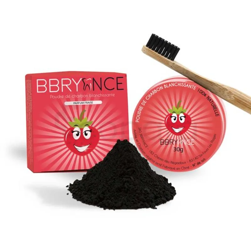BBRYANCE POUDRE DE CHARBON BLANCHISSANTE PARFUM FRAISE 30G