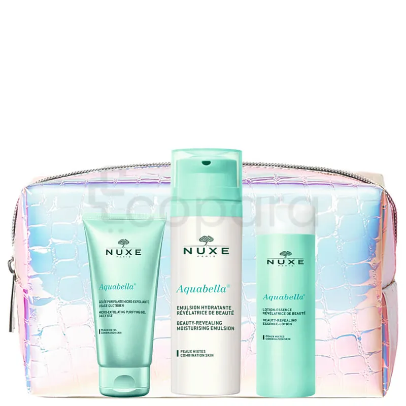 NUXE AQUABELLA TROUSSE EMULSION 50ML + LOTION 35ML + GELÉE 15ML