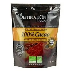 DESTINATION PREMIUM 100% CACAO POUDRE CACAO MAIGRE 250G