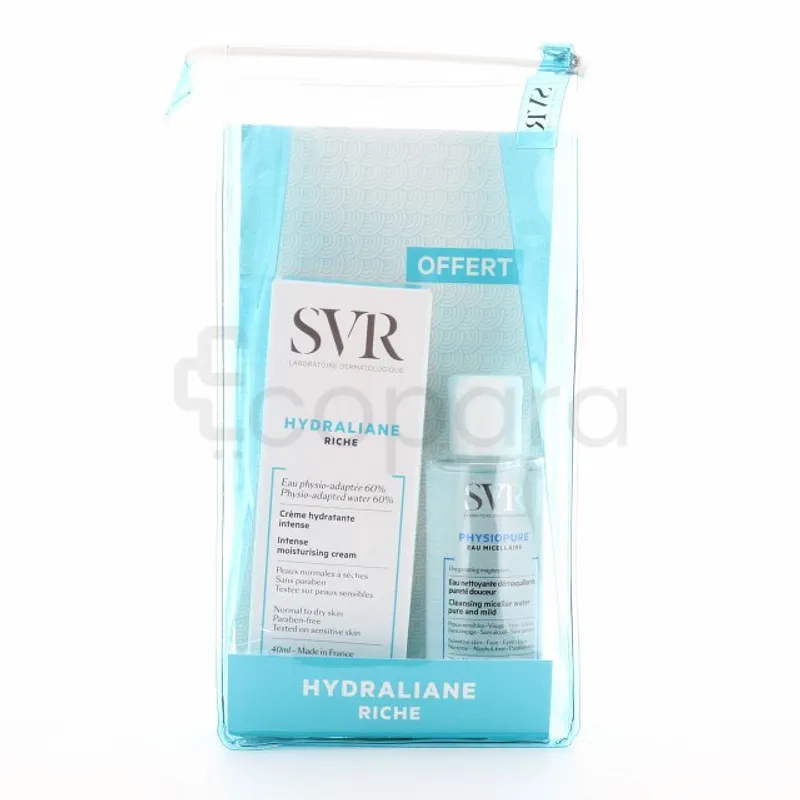 SVR COFFRET TROUSSE HYDRALIANE RICHE CREME HYDRATANTE INTENSE 40ML + PHYSIOPURE EAU MICELLAIRE 75ML OFFERT
