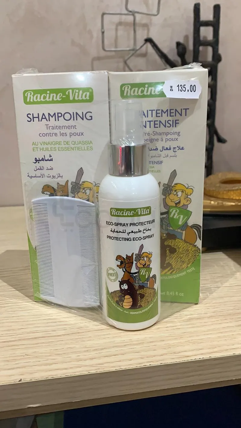 RACINE-VITA PACK SHAMPOOING ANTI-POUX + TRAITEMENT INTENSIF + ECO-SPRAY PROTECTEUR + PEIGNE
