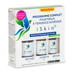 ISKIN 3 PROGRAMME COMPLET POUR PEAUX A TENDANCE ACNEIQUE