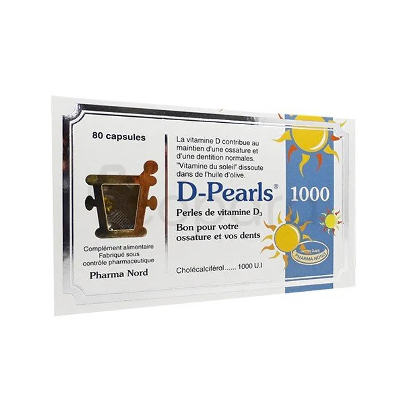 PHARMA NORD D-PEARLS 1000U.I BOITE DE 80 CAPSULES