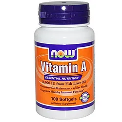 NOW VITAMIN A 10.000IU BOITE DE 100 SOFTGELS