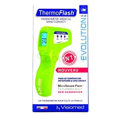 VISIOMED THERMOFLASH THERMOMETRE MEDICAL SANS CONTACT INFRAROUGE VERT REFERENCE LX-26