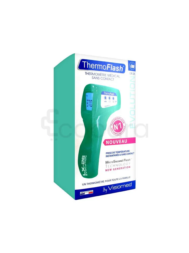 VISIOMED THERMOFLASH THERMOMETRE MEDICAL SANS CONTACT INFRAROUGE FROZEN MINT REFERENCE LX-26