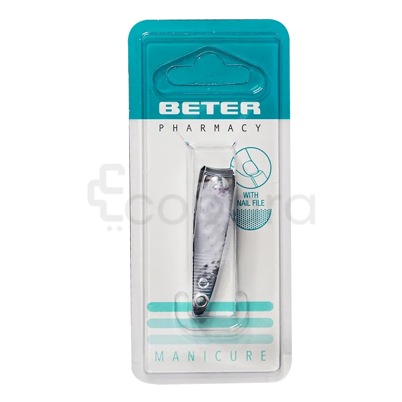 BETER COUPE ONGLES DE MANICURE AVEC LIME CHROME COUPE ARRONDIE 5.5CM REFERENCE 24094