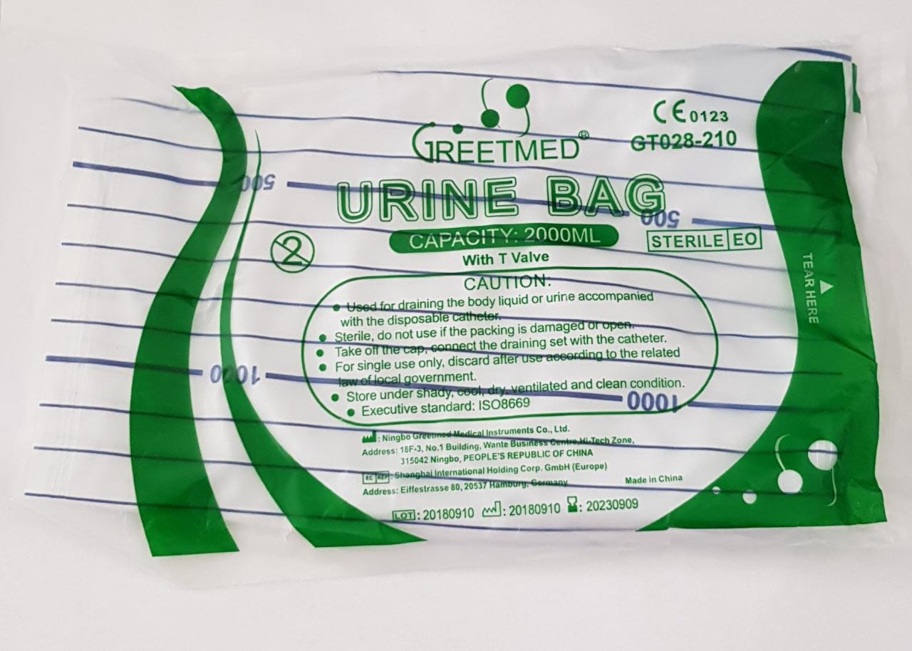 GREETMED URINE BAG POCHE A URINE 2000ML REFERENCE GT028-210