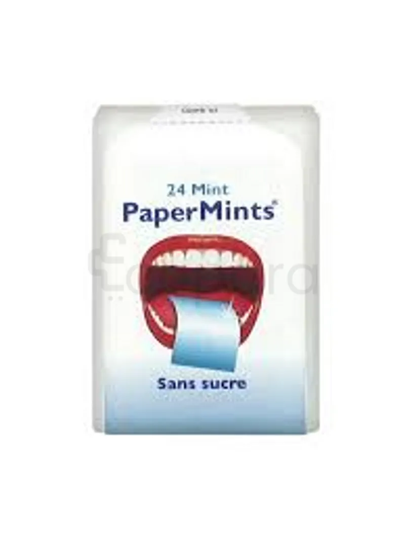 PAPERMINTS FEUILLES A LA MENTHE SANS SUCRE BOITE DE 24