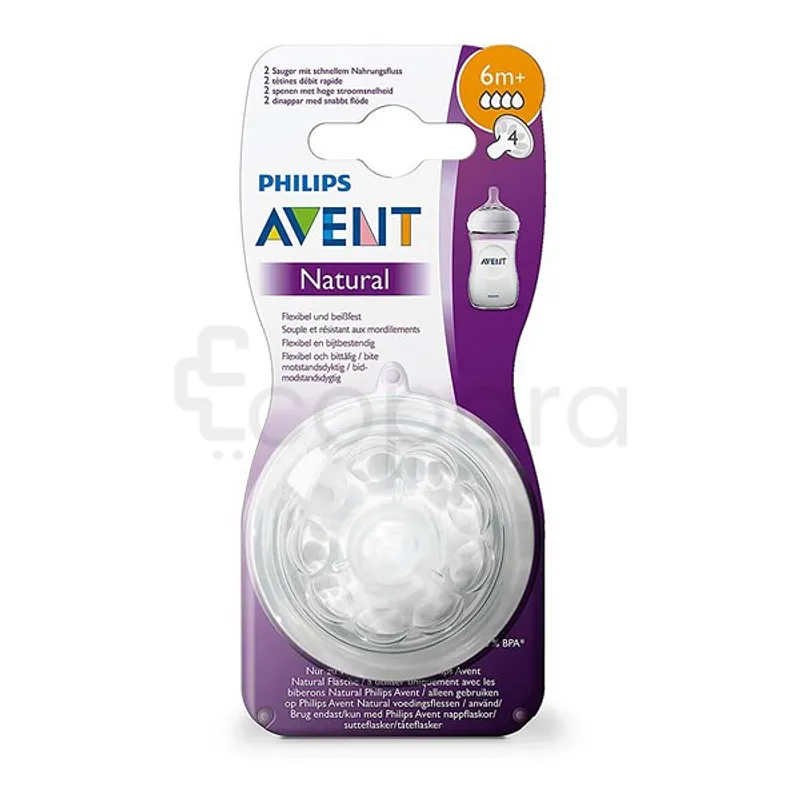 AVENT 2 TETINES NATUREL +6MOIS REFERENCE SCF044/27