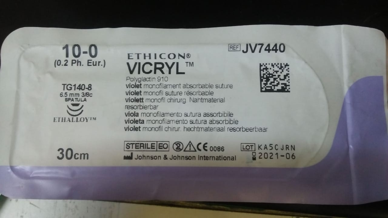 VICRYL 10-0 DOUBLE AIGUILLE 30CM REFERENCE JV7440