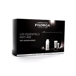 FILORGA COFFRET LES ESSENTIELS ANTI-AGE OPTIM-EYES 15ML + TIME-FILLER 15ML + NCEF INTENSIVE 4ML + POUCH