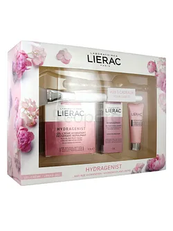 LIERAC COFFRET HYDRAGENIST GEL CREME HYDRATANTE 50ML + GEL YEUX HYDRA-LISSANT + MASQUE CONFORT 10ML + PINCEAU