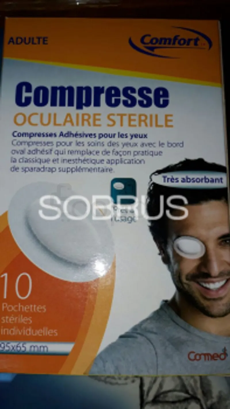 COMFORT COMPRESSE OCULAIRE STERILE ADULTE BOITE DE 10