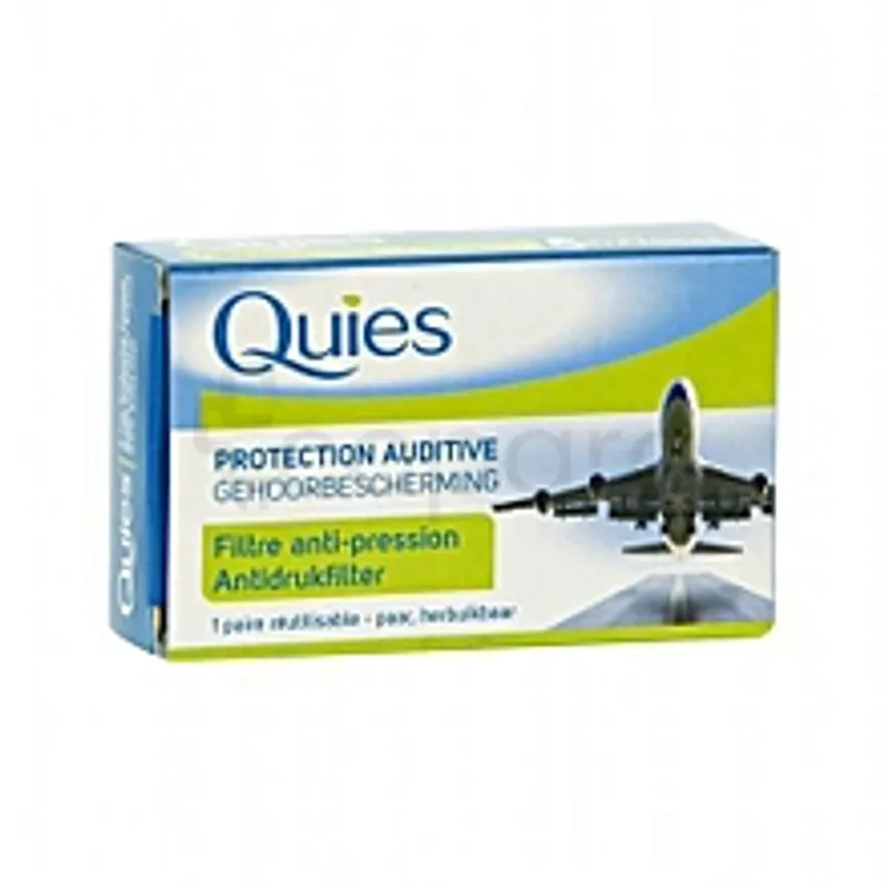 QUIES PROTECTION AUDITIVE EARPLANES BOITE DE 1 PAIRE ADULTE