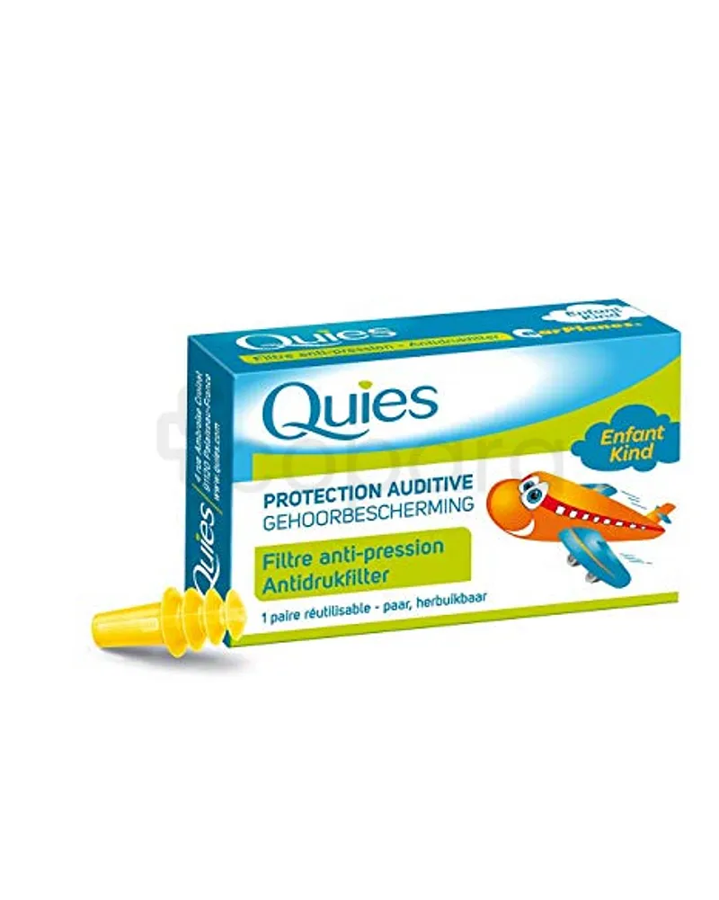 QUIES PROTECTION AUDITIVE EARPLANES BOITE DE 1 PAIRE ENFANT