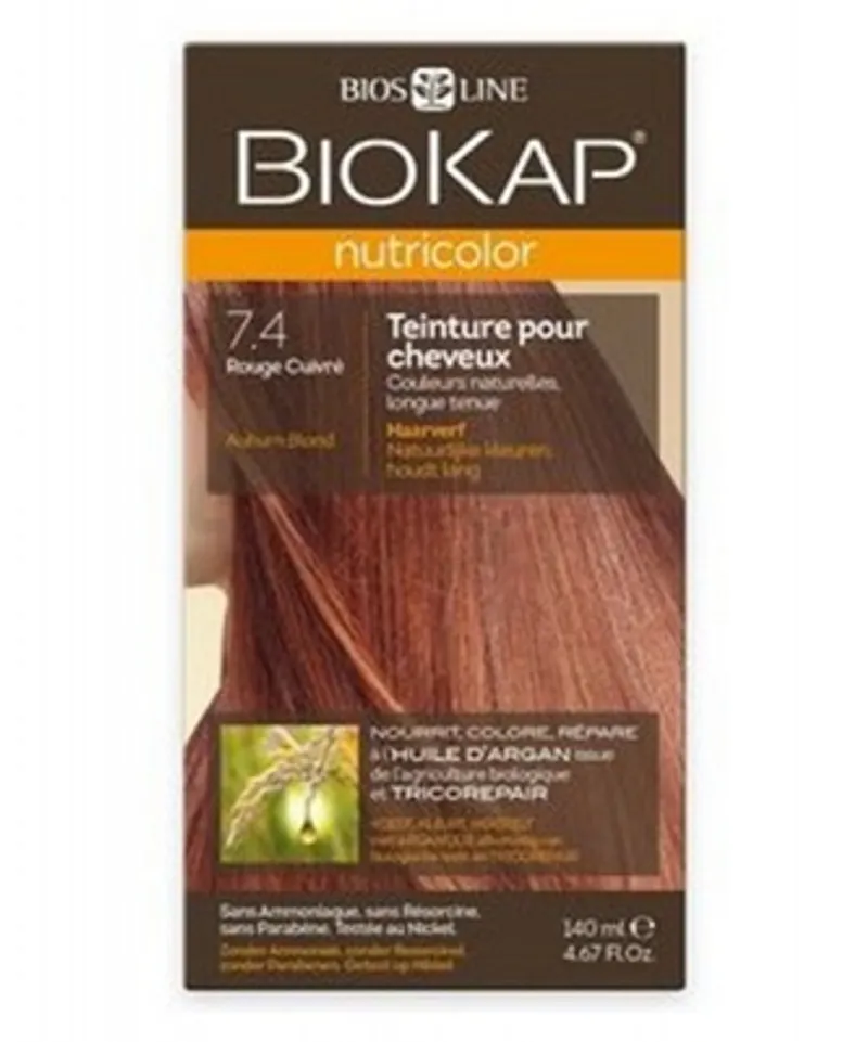 BIOKAP NUTRICOLOR NUMERO 7.4 ROUGE CUIVRE