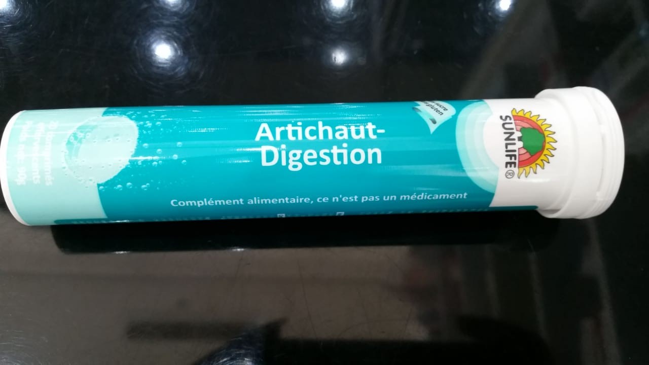 SUNLIFE ARTICHAUT DIGESTION BOITE DE 20 COMPRIMES EFFERVESCENTS