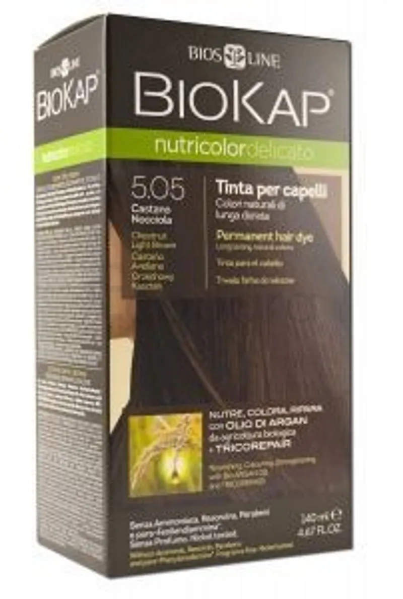 BIOKAP NUTRICOLOR DELICATO NUMERO 5.05 CHAITAIN NOISETTE