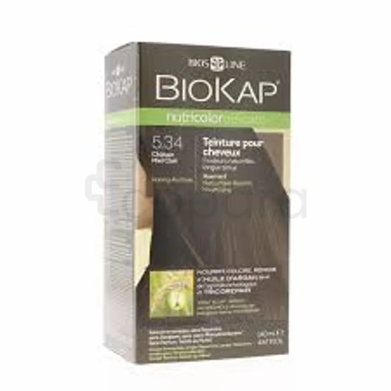 BIOKAP NUTRICOLOR DELICATO NUMERO 5.34 CHATAIN MIEL CLAIR 140ML