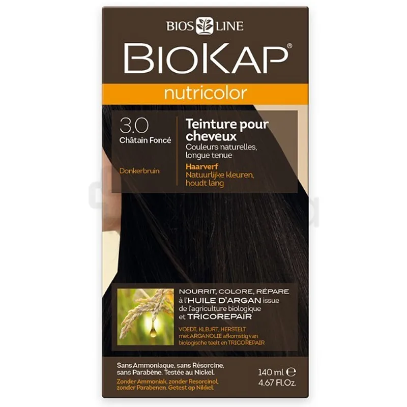 BIOKAP NUTRICOLOR NUMERO 3.0 CHATAIN FONCE