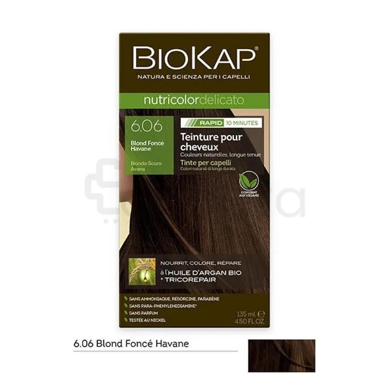 BIOKAP NUTRICOLOR DELICATO NUMERO 6.06 BLOND FONCE