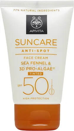 APIVITA SUNCARE CREME VISAGE ANT-TACHES TEINTEE SPF50 50ML