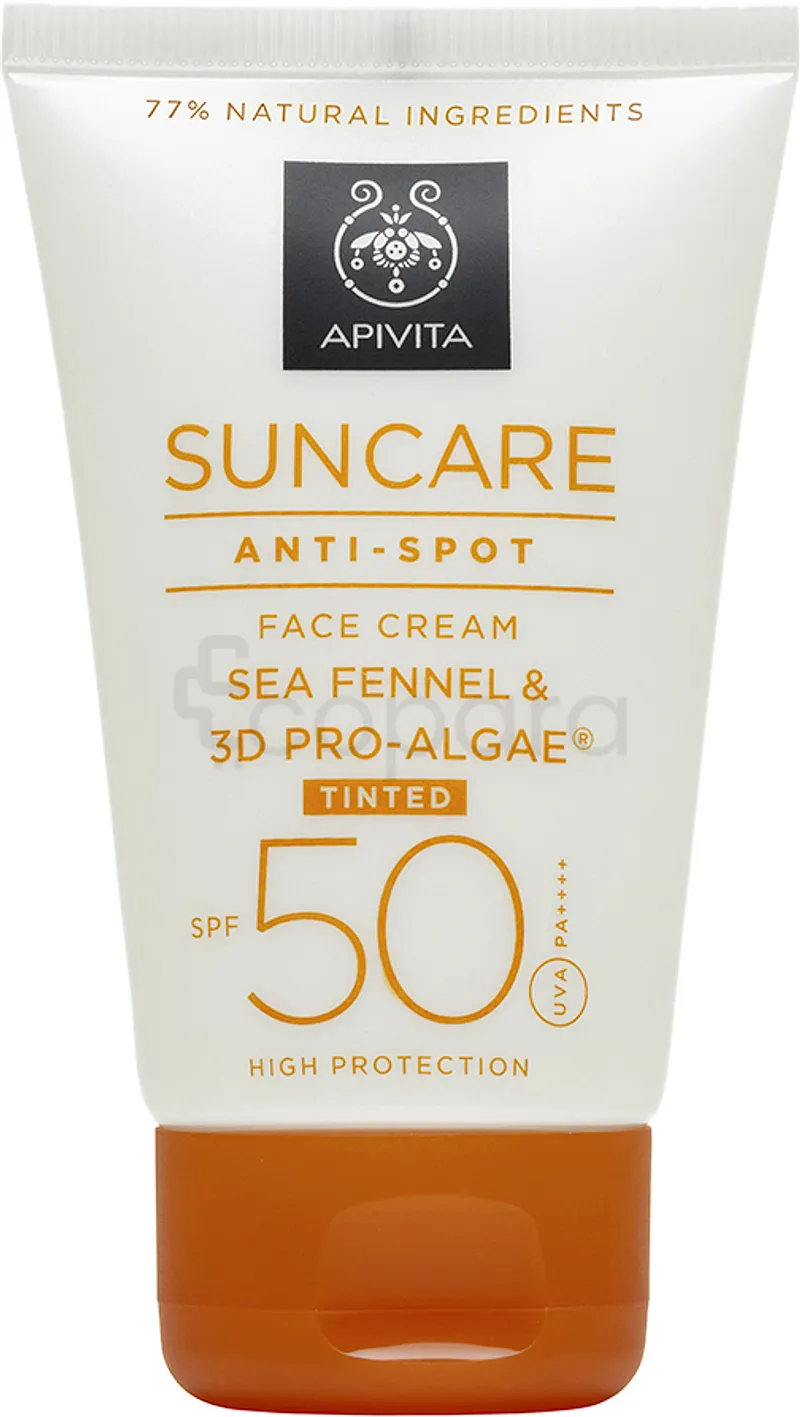 APIVITA SUNCARE CREME VISAGE ANT-TACHES TEINTEE SPF50 50ML