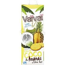 VAIVAI EAU DE COCO ET ANANAS ET CITRON VERT SANS SUCRE AJOUTE 1L