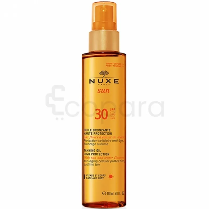 NUXE SUN HUILE BRONZANTE VISAGE ET CORPS HAUTE PROTECTION SPF30 150ML