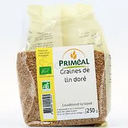PRIMEAL GRAINES DE LIN DORE 250G