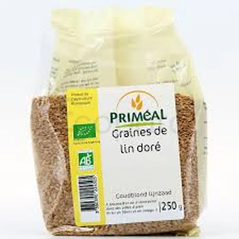 PRIMEAL GRAINES DE LIN DORE 250G