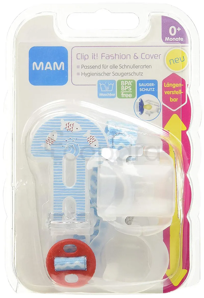 MAM ATTACHE SUCETTE CLIP IT & COVER +0MOIS UNISEX REFERENCE SH20006