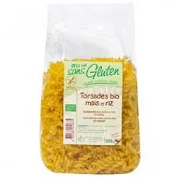 MA VIE SANS GLUTEN TORSADES BIO MAIS ET RIZ 500G