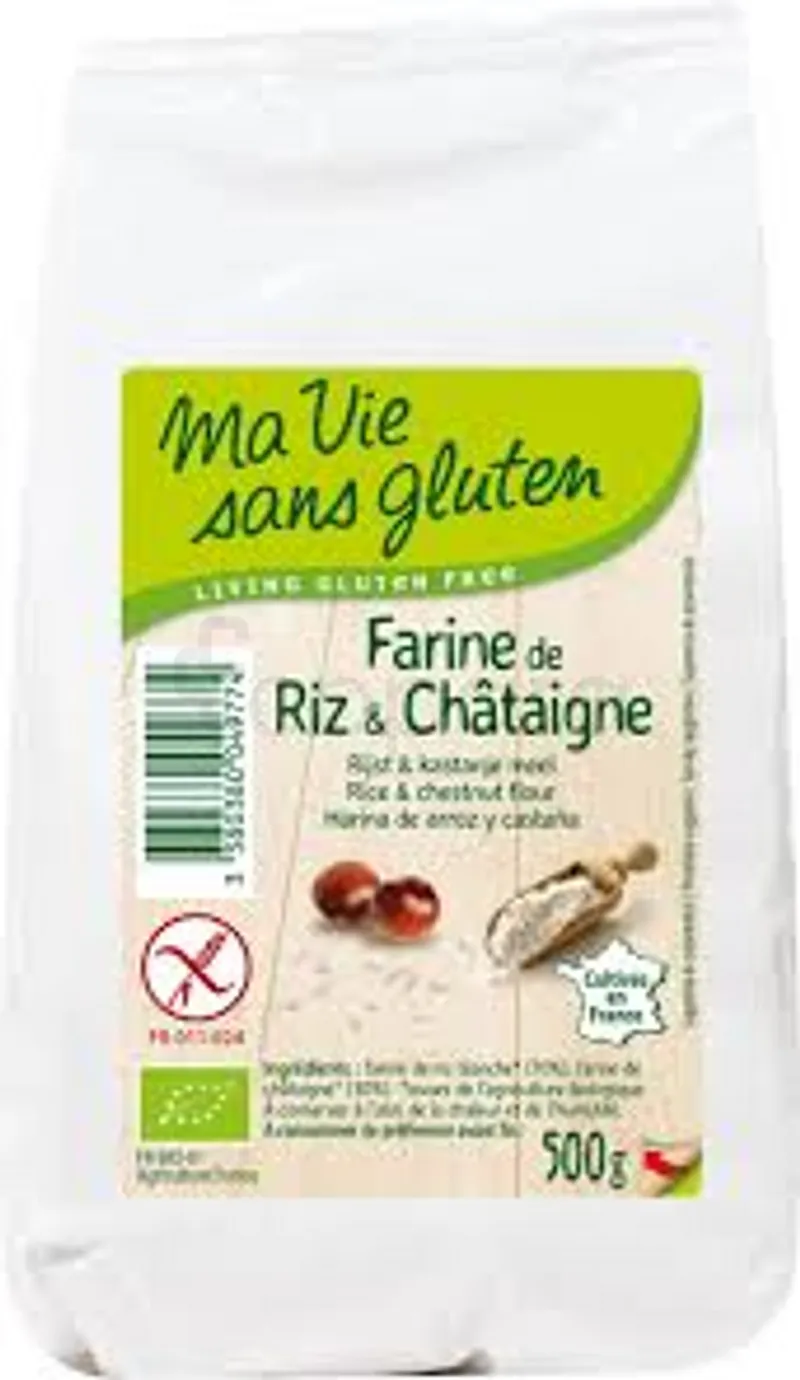 MA VIE SANS GLUTEN FARINE DE RIZ ET CHATAIGNE 500G