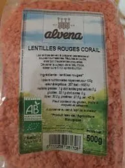 ALVENA LENTILLES CORAIL 500G