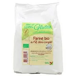 MA VIE SANS GLUTEN FARINE BIO DE RIZ DEMI-COMPLET 500G