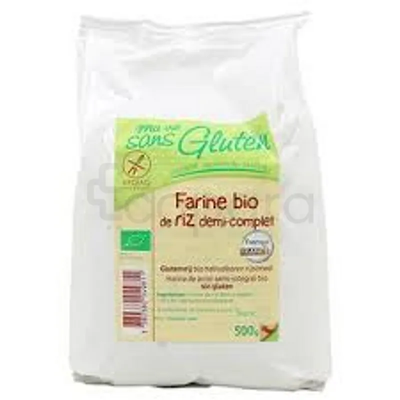 MA VIE SANS GLUTEN FARINE BIO DE RIZ DEMI-COMPLET 500G