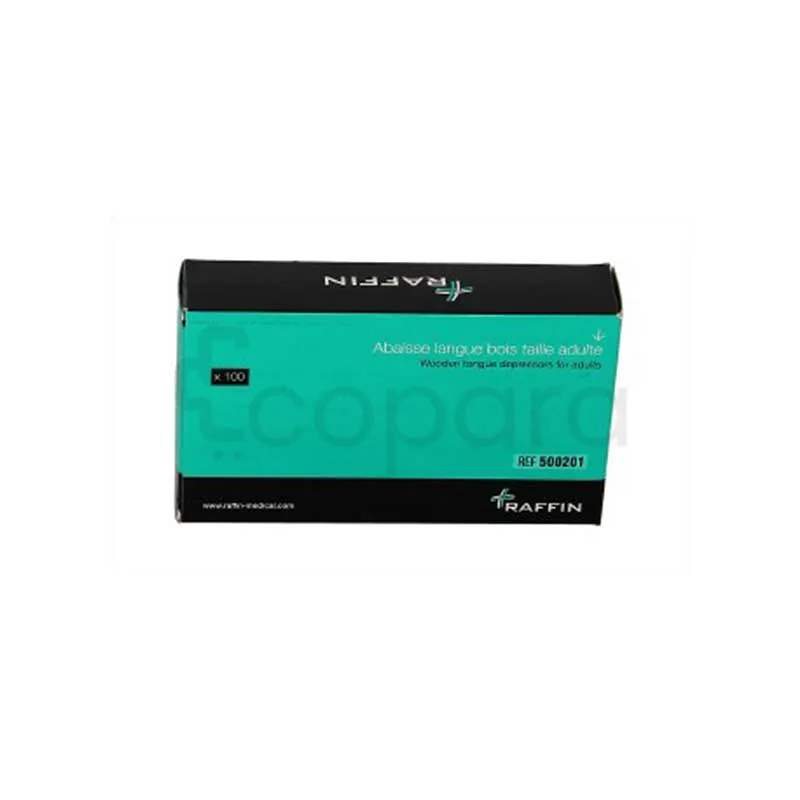 RAFFIN ABAISSE LANGUE BOIS ADULTE BOITE DE 100 REFERENCE 0500201