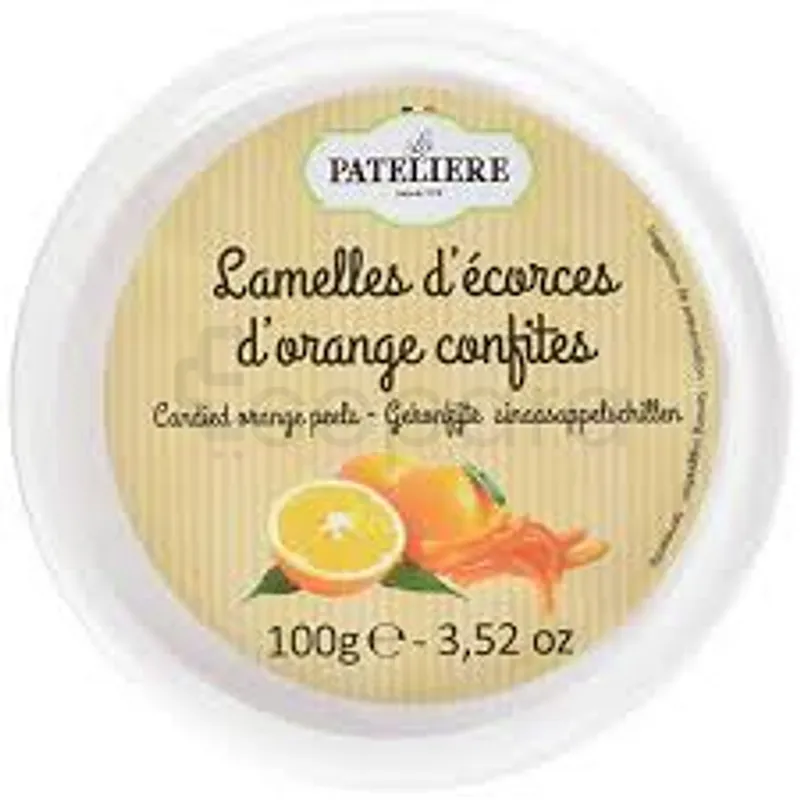 LA PATELIERE LAMELLES D'ECORCES D'ORANGES CONFITES 100G