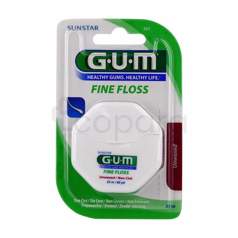 GUM FIL DENTAIRE FINE FLOSS NON CIRE REFERENCE 555