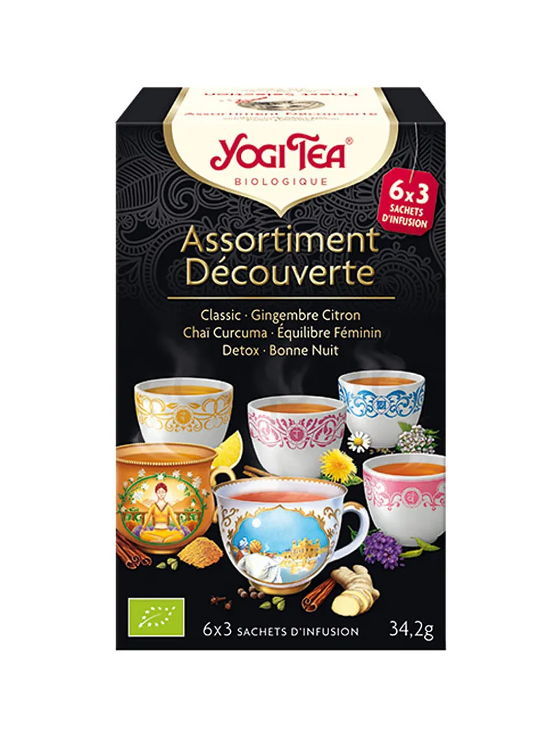 YOGI TEA ASSORTIMENT DECOUVERTE BOITE DE 18 SACHETS